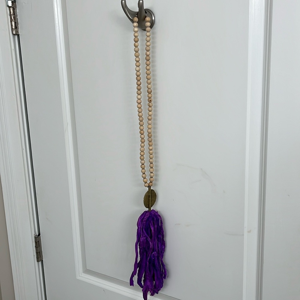 beautiful purple tassel necklace